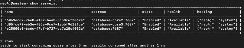 Status sync servers